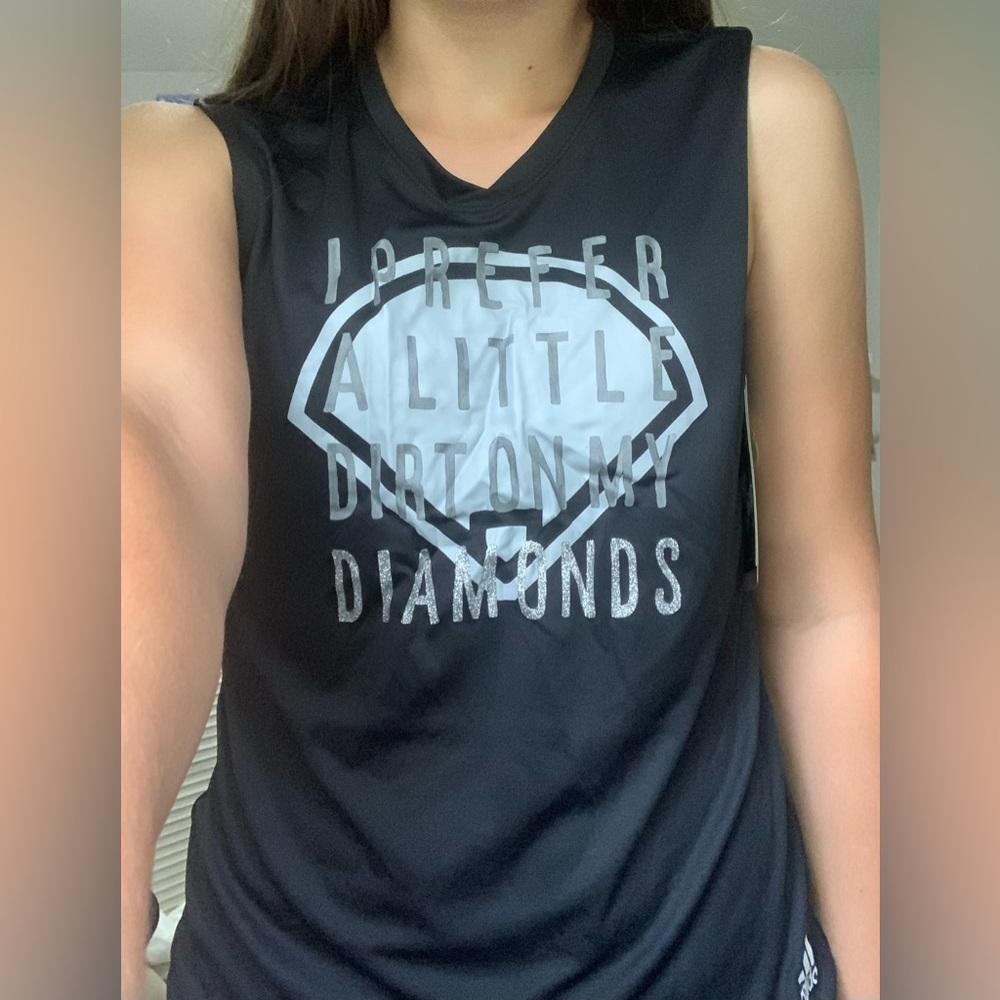 Womens no sleeve softball logo skirt